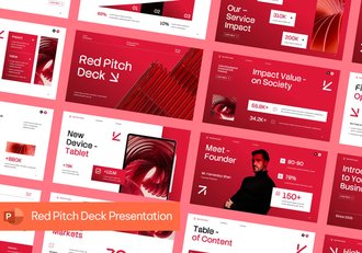红色融资创业演讲方案PPT模板 - 顶尖PPT