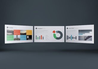 彩色商务数据统计图形图表keynote模板 - 顶尖PPT