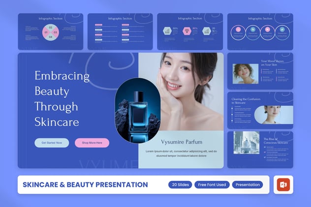 美容护肤品PPT模板 - 顶尖PPT