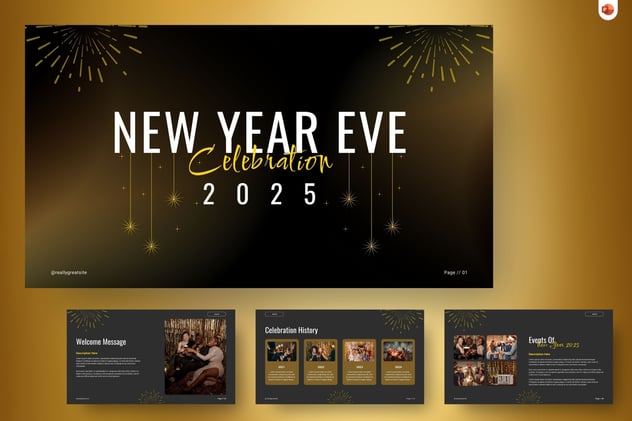 新年快乐祝福贺卡企业致辞PPT模板 - 顶尖PPT