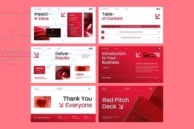 红色融资创业演讲方案PPT模板 - 顶尖PPT