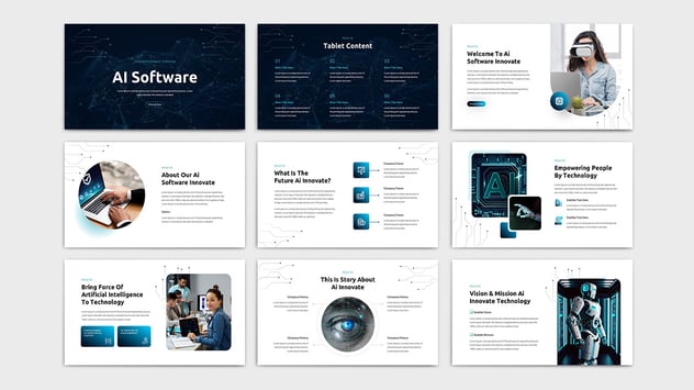人工智能软件Powerpoint模板 - 顶尖PPT