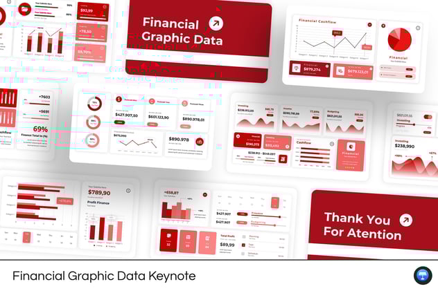 金融数据可视化分析展示Keynote模板 - 顶尖PPT