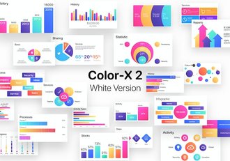 白底色创意彩色多用途keynote模板 - 顶尖PPT