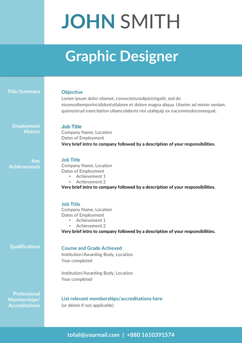 简约英文简历模板 - 顶尖PPT