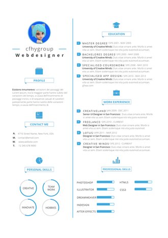 简约文艺英文简历模板 - 顶尖PPT