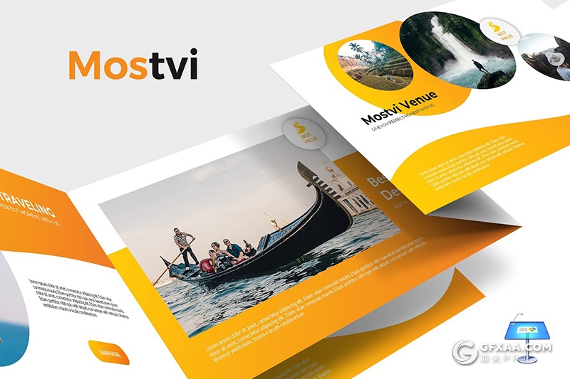 30页渐变配色旅游景区介绍分析调研keynote模板 5种主题配色 - 顶尖PPT