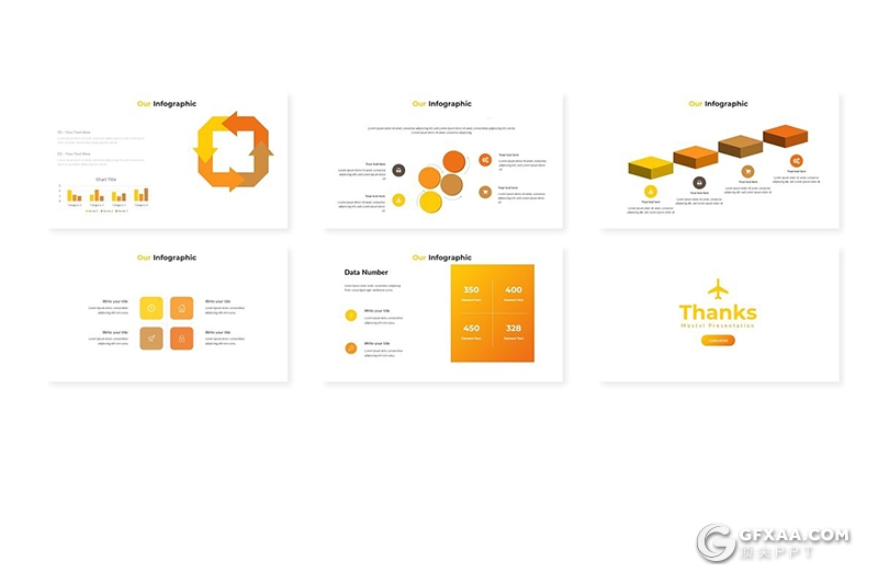 30页渐变配色旅游景区介绍分析调研Google slides模板 5种主题配色 - 顶尖PPT