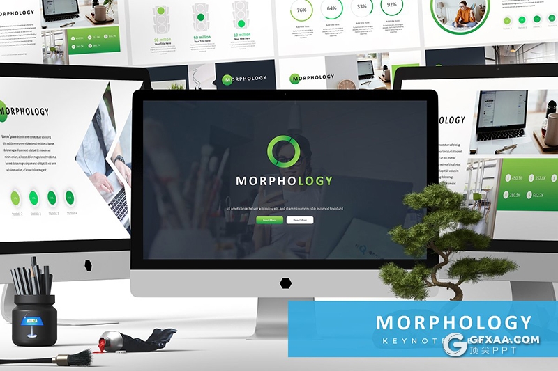 30页国外商务风格工作汇报总结项目分析keynote模板 5种主题配色 - 顶尖PPT