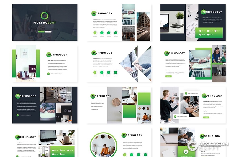 30页国外商务风格工作汇报总结项目分析keynote模板 5种主题配色 - 顶尖PPT