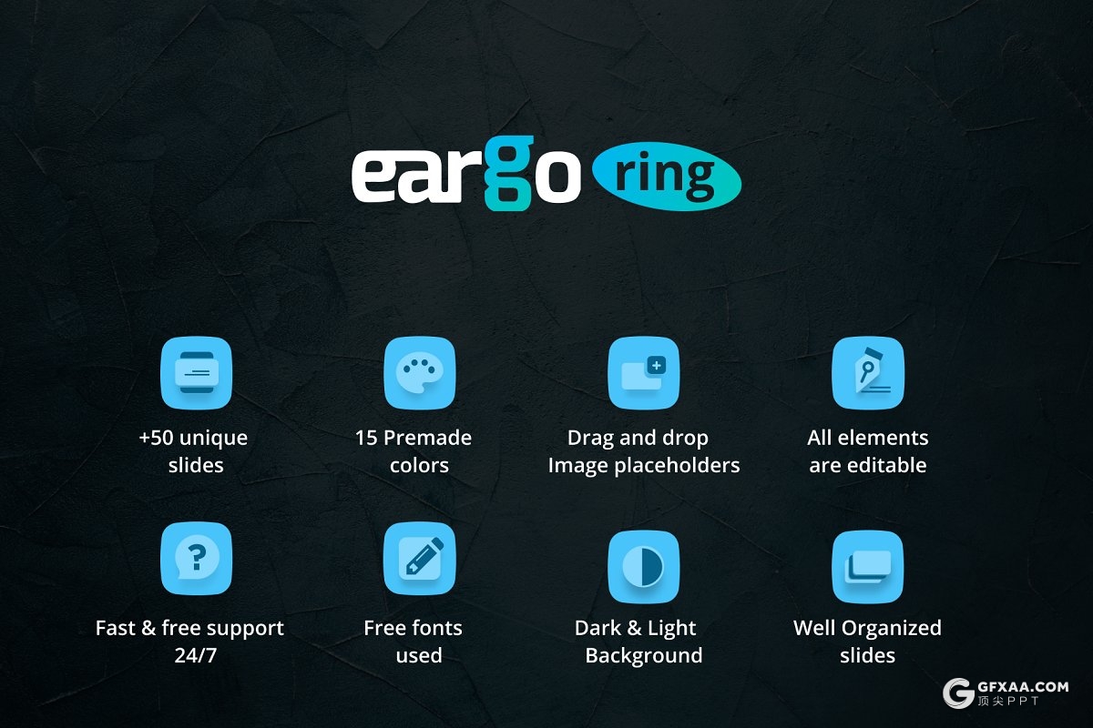 微立体创意圆形PPT商务图形可编辑卡通人物PPT商务逻辑图形模板 - 顶尖PPT