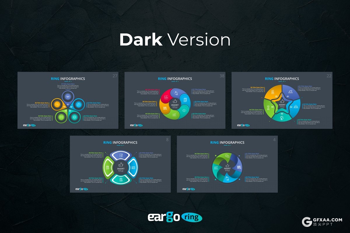 微立体创意圆形PPT商务图形可编辑卡通人物PPT商务逻辑图形模板 - 顶尖PPT