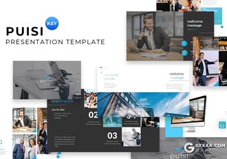 60页扁平化商务风格欧美多用途keynote模板 - 顶尖PPT