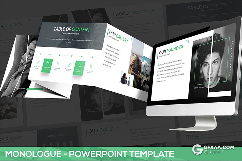 30页扁平化商务风格团队公司介绍 16:9和4:3两种尺寸规格 - 顶尖PPT