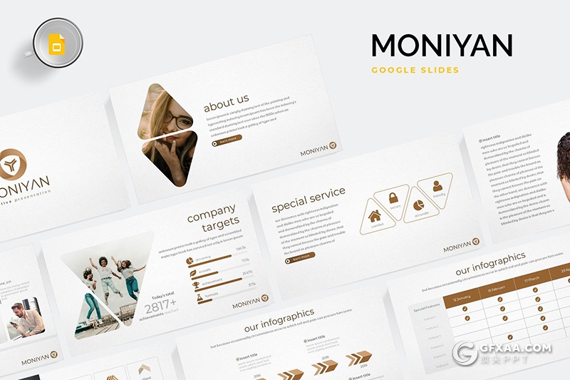 30页扁平化欧美商务工作汇报计划多用途Google slides模板 5种主题配色 - 顶尖PPT