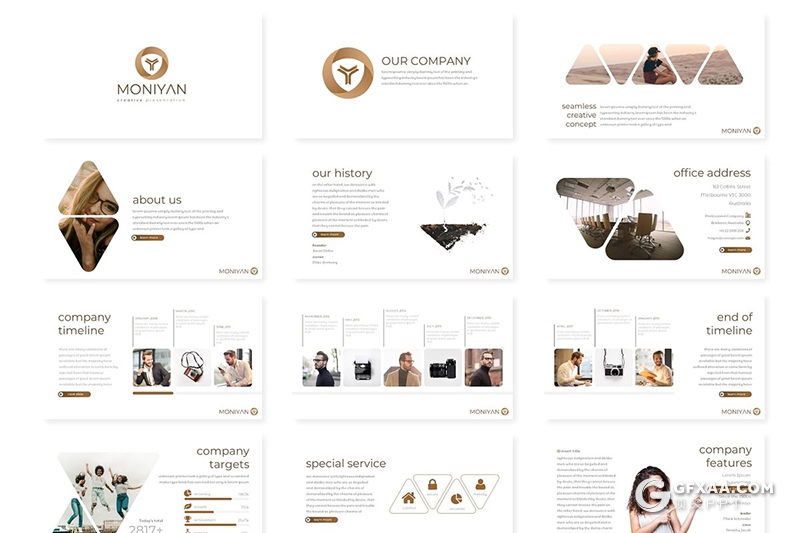 30页扁平化欧美商务工作汇报计划多用途PPT模板 5种主题配色 - 顶尖PPT