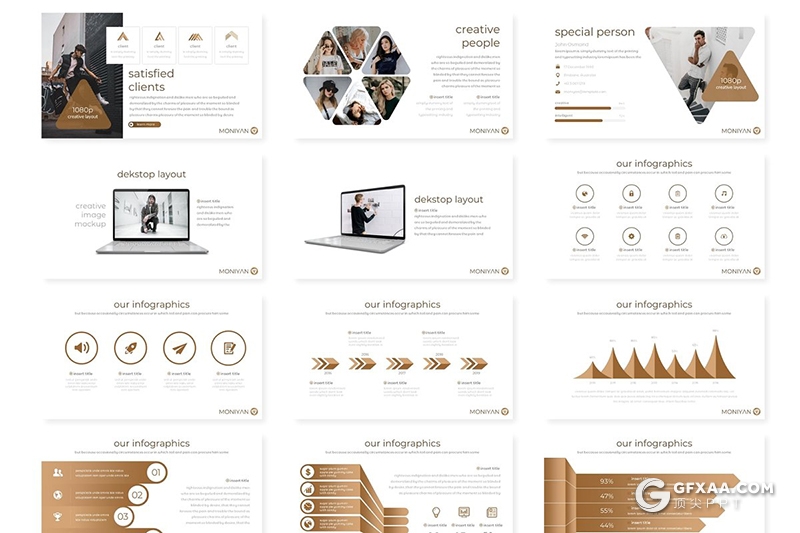 30页扁平化欧美商务工作汇报计划多用途PPT模板 5种主题配色 - 顶尖PPT
