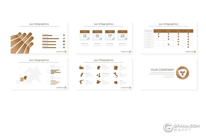 30页扁平化欧美商务工作汇报计划多用途PPT模板 5种主题配色 - 顶尖PPT
