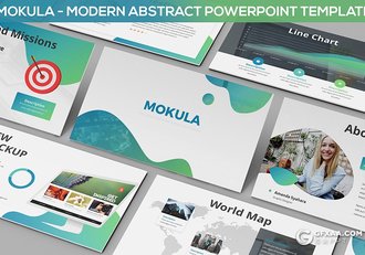 30页创意图形设计商务工作总结项目规划PPT模板 3种主题配色 - 顶尖PPT