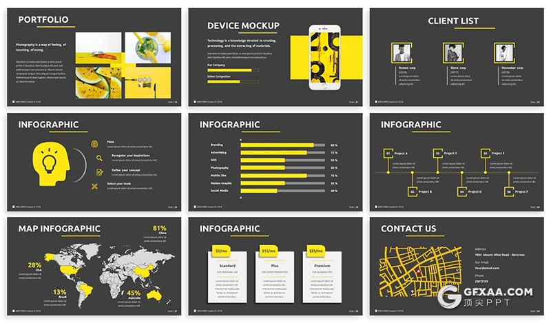30页欧美商务团队项目规划工作汇报PPT模板 3种配色两种尺寸 - 顶尖PPT