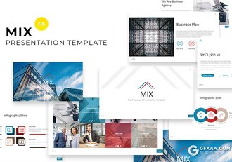 30页国外商务工作风格google  slides模板 5种主题配色 - 顶尖PPT