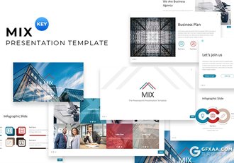 30页国外商务工作风格keynote模板 5种主题配色 - 顶尖PPT