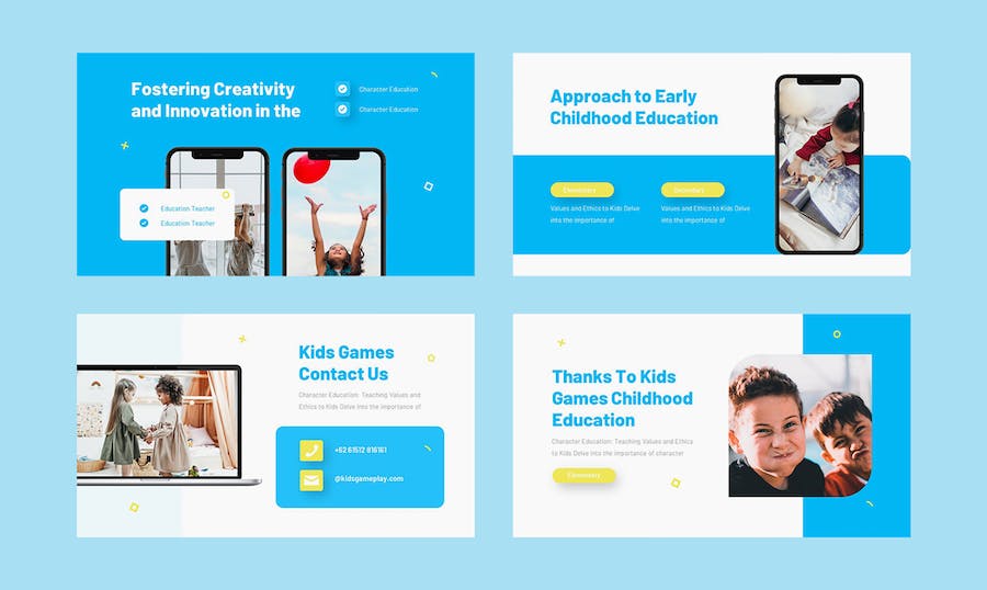 可爱儿童学习教育培训课程Keynote模板 - 顶尖PPT