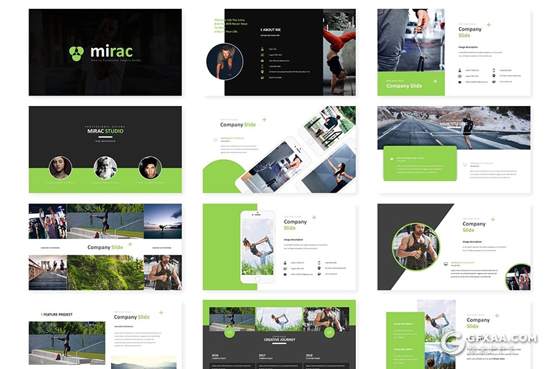 30页扁平化简约风格国外商务多用途PPT模板 5种主题配色 - 顶尖PPT