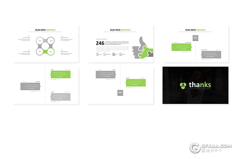 30页扁平化简约风格国外商务多用途PPT模板 5种主题配色 - 顶尖PPT