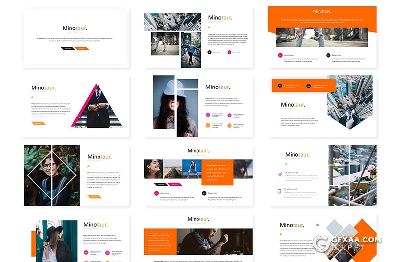 30页国外商务风格企业介绍工作汇报总结Google slides模板 5种主题配色 - 顶尖PPT