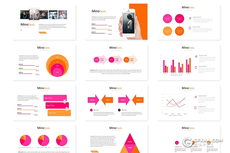 30页国外商务风格企业介绍工作汇报总结Google slides模板 5种主题配色 - 顶尖PPT