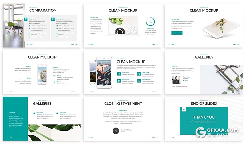 30页业务展示团队介绍商务通用PPT模板 3种主题配色2种尺寸 - 顶尖PPT