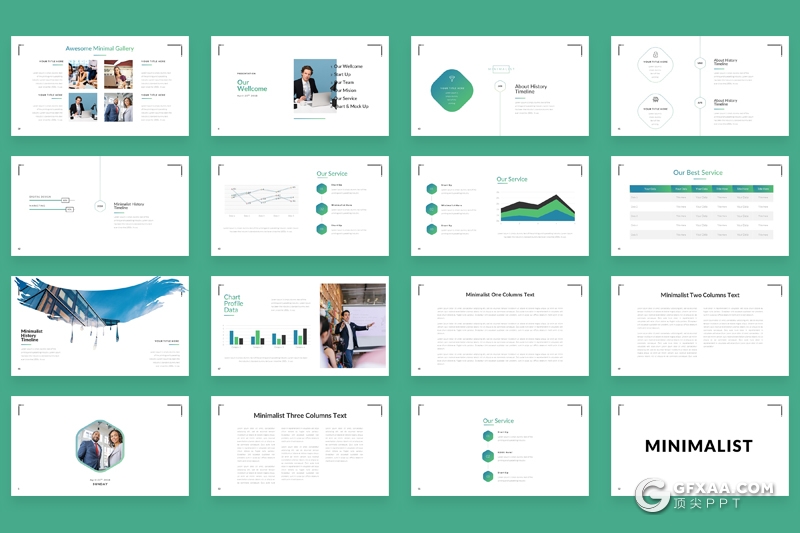 60页欧美商务企业团队介绍工作总结多用途Google slides模板 - 顶尖PPT