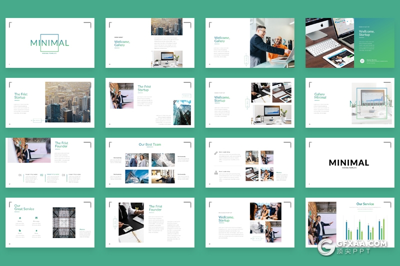 60页欧美商务企业团队介绍工作总结多用途Google slides模板 - 顶尖PPT