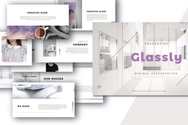 简约风格时尚品牌宣传展示keynote模板 - 顶尖PPT