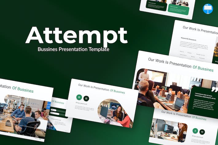 现代企业介绍展示绿色keynote模板 - 顶尖PPT