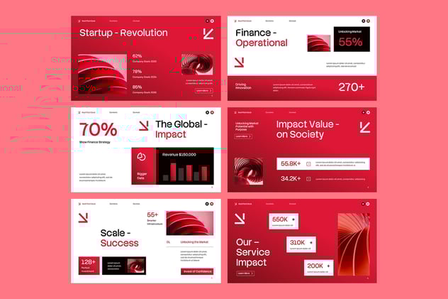 红色融资创业演讲方案PPT模板 - 顶尖PPT