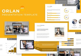 37页扁平化商务工作汇报总结公司介绍PPT模板 - 顶尖PPT