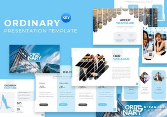 55页国外扁平化创意多用途keynote模板 - 顶尖PPT