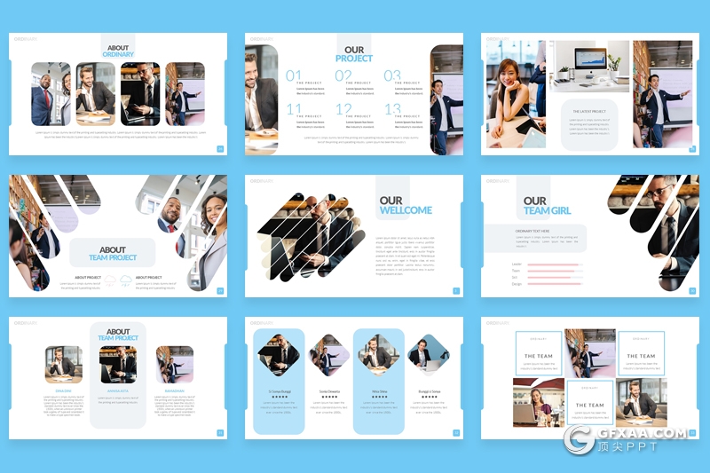 55页国外扁平化创意多用途keynote模板 - 顶尖PPT