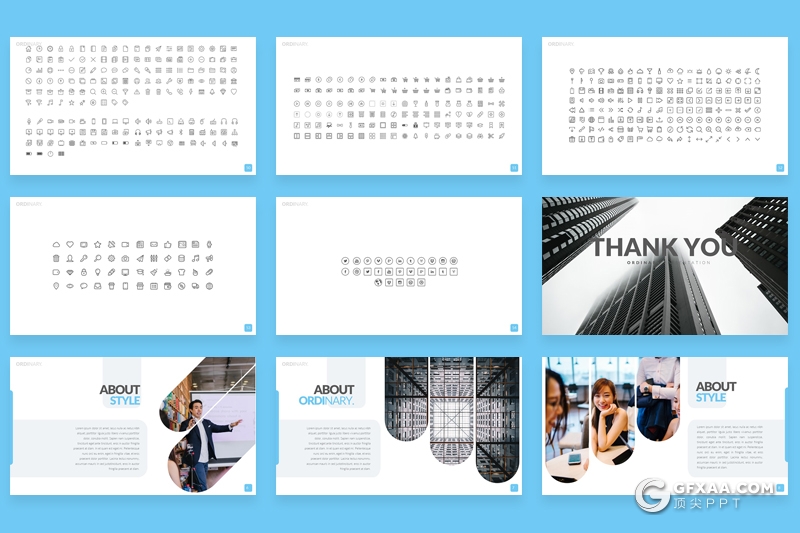 55页国外扁平化创意多用途keynote模板 - 顶尖PPT