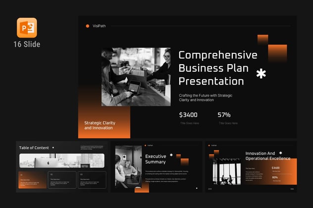 极简主义商业策略规划PPT模板 - 顶尖PPT