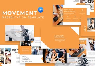 80页扁平化欧美商务多用途keynote模板 8种主题配色 - 顶尖PPT