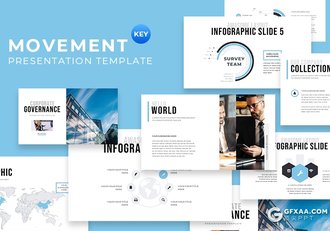 50页扁平化国外商务工作汇报总结通用keynote模板 - 顶尖PPT