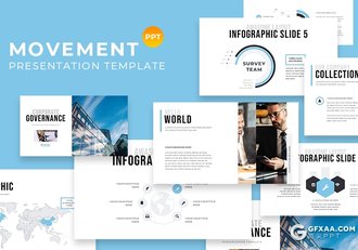 50页扁平化国外商务工作汇报总结通用PPT模板 - 顶尖PPT