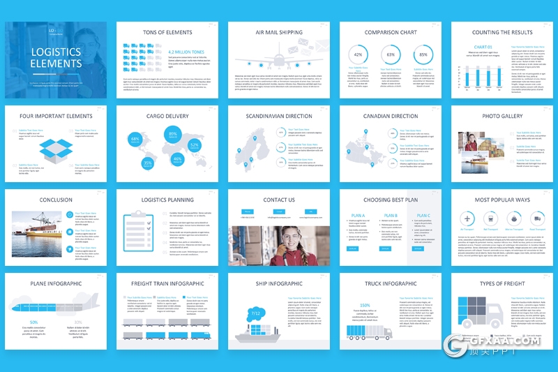 20页国外扁平化4:3尺寸商务风格keynote模板 - 顶尖PPT
