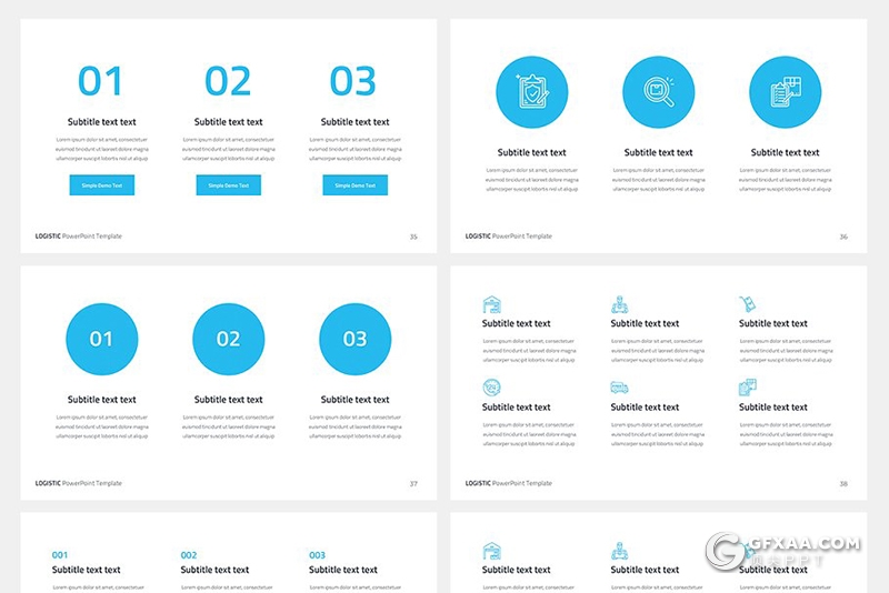 63页扁平化欧美商务多用途keynote模板 5种主题配色 - 顶尖PPT