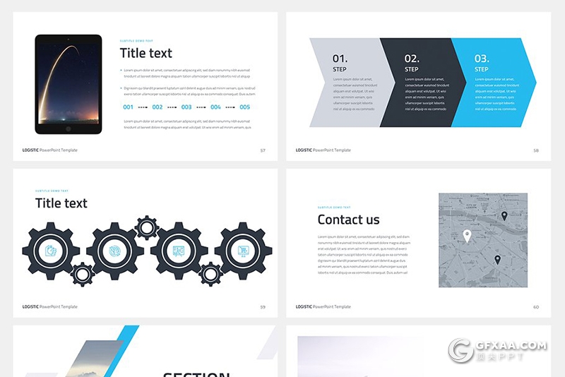 63页扁平化欧美商务多用途keynote模板 5种主题配色 - 顶尖PPT