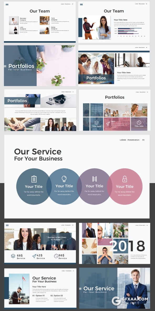 68页欧美风格公司企业介绍项目展示商务多用途PPT模板 - 顶尖PPT