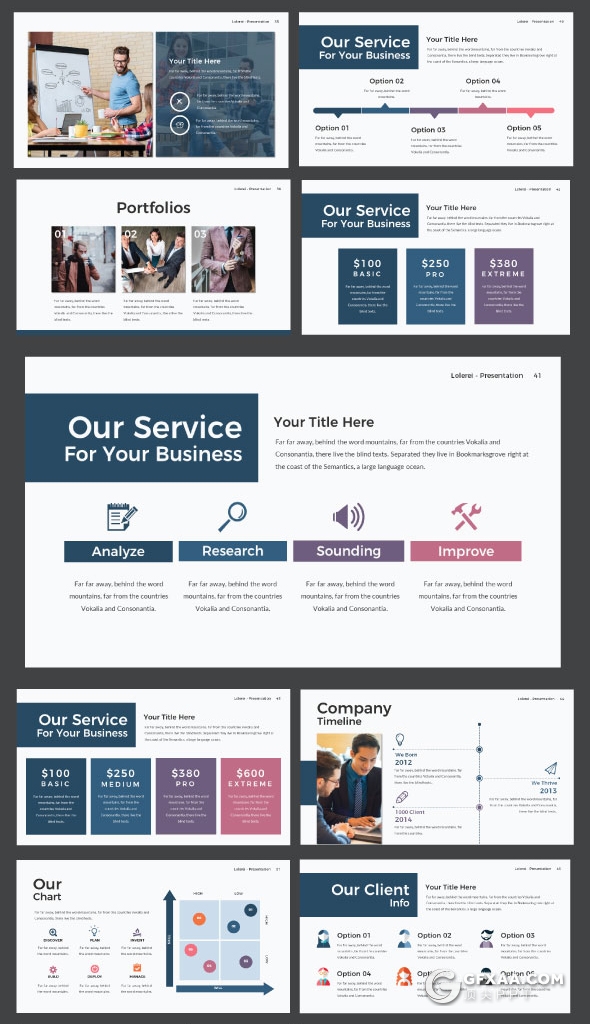 68页欧美风格公司企业介绍项目展示商务多用途PPT模板 - 顶尖PPT